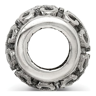 Sterling Silver Scroll Bali Bead – view 4