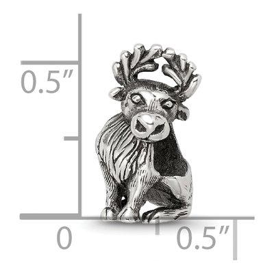 Sterling Silver Moose Bead – view 7