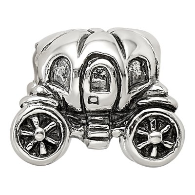 Sterling Silver Pumpkin Carriage Bead – view 5