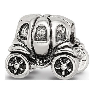 Sterling Silver Pumpkin Carriage Bead – view 6