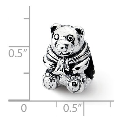Sterling Silver Teddy Bear Bead – view 6