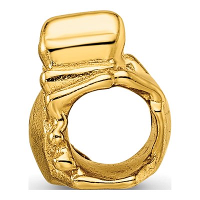 Gold-Plated Sterling Silver Crab Bead – view 4