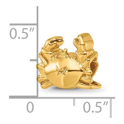Gold-Plated Sterling Silver Crab Bead – view 6