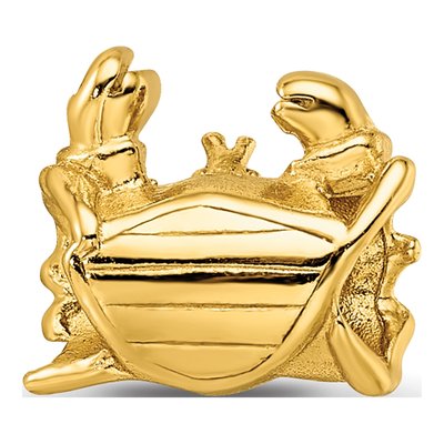 Gold-Plated Sterling Silver Crab Bead – view 7