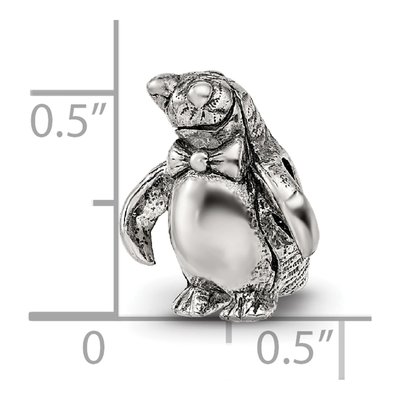 Sterling Silver Penguin Bead – view 7