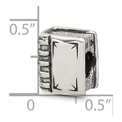 Sterling Silver Book Bead – view 6