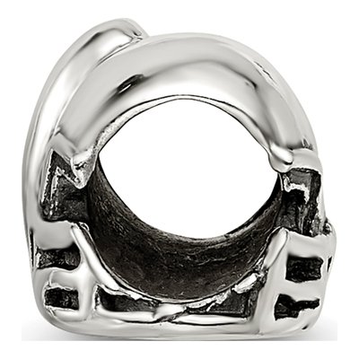 Sterling Silver Football Helmet Bead – view 4