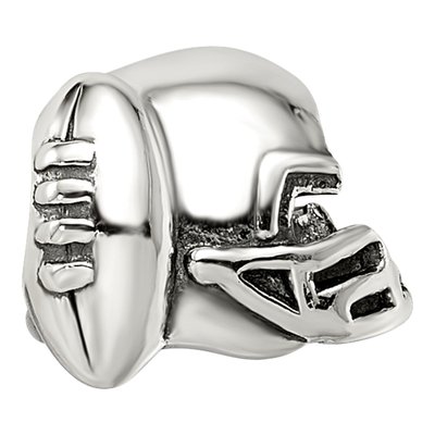 Sterling Silver Football Helmet Bead – view 5