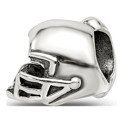 Sterling Silver Football Helmet Bead – view 7