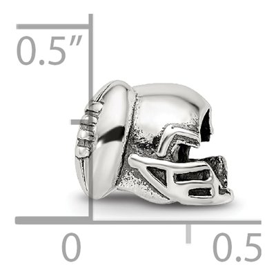 Sterling Silver Football Helmet Bead – view 8