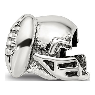 Sterling Silver Football Helmet Bead