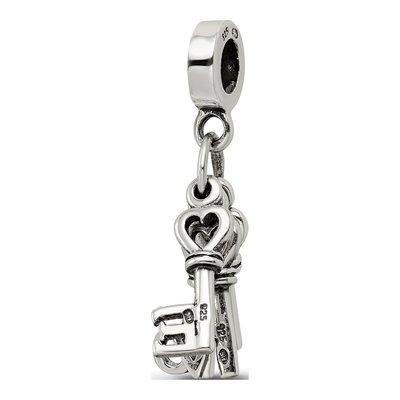 Sterling Silver Love Keys Dangle Bead – view 5