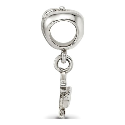 Sterling Silver Apple Teacher Number 1 Dangle Bead – view 4