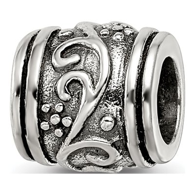 Sterling Silver Floral Bead