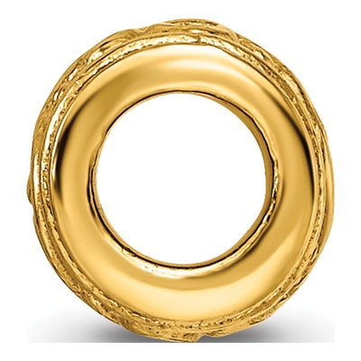 Gold-Plated Sterling Silver Floral Bead – view 4