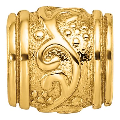 Gold-Plated Sterling Silver Floral Bead – view 5