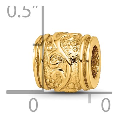 Gold-Plated Sterling Silver Floral Bead – view 6
