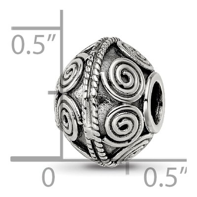 Sterling Silver Bali Bead – view 5
