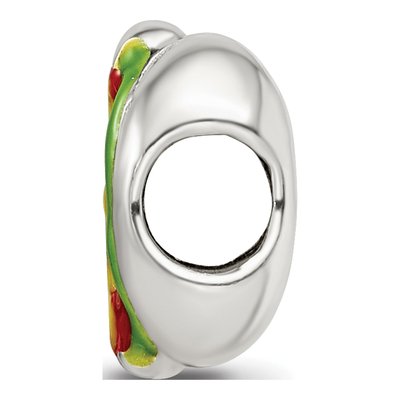 Sterling Silver Enameled Hot Dog Bead – view 2
