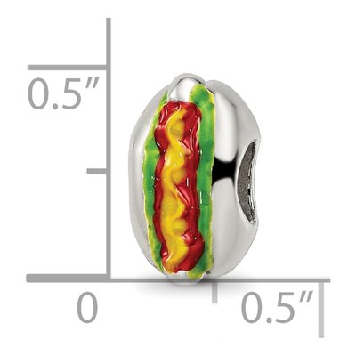 Sterling Silver Enameled Hot Dog Bead – view 5