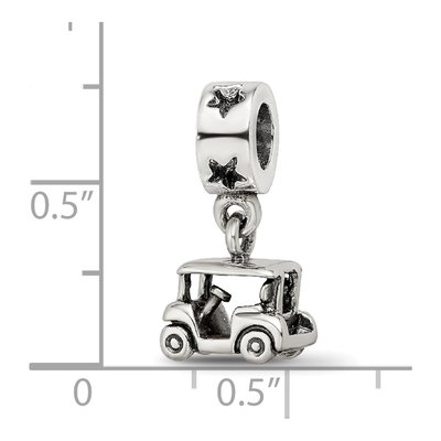 Sterling Silver Golf Cart Dangle Bead – view 5