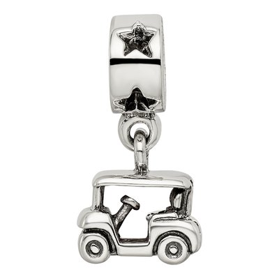 Sterling Silver Golf Cart Dangle Bead – view 6
