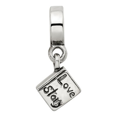 Sterling Silver Love Story Book Dangle Bead – view 4