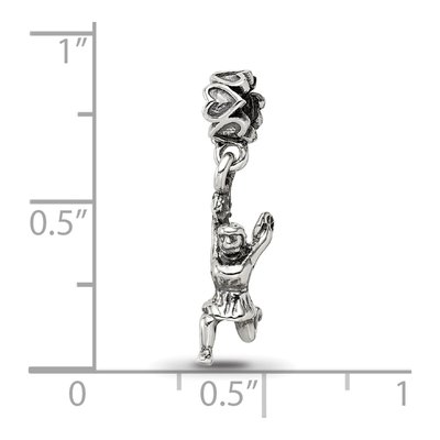 Sterling Silver Cheerleader Dangle Bead – view 3