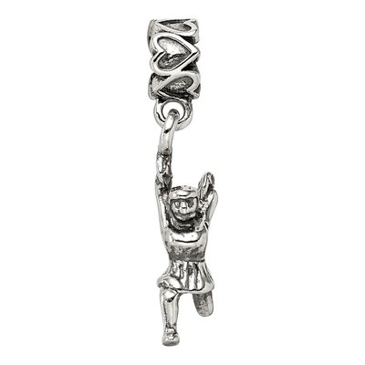 Sterling Silver Cheerleader Dangle Bead – view 4