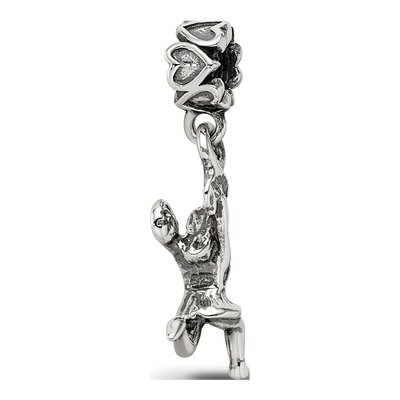 Sterling Silver Cheerleader Dangle Bead – view 5