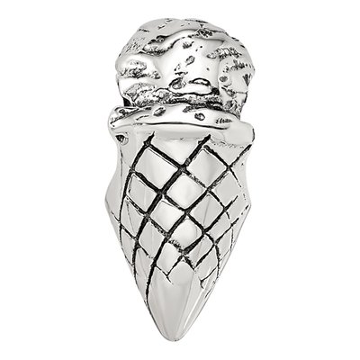 Sterling Silver Ice Cream Cone Bead – view 3