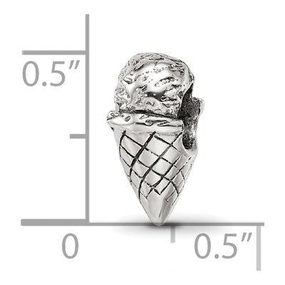 Sterling Silver Ice Cream Cone Bead – view 4