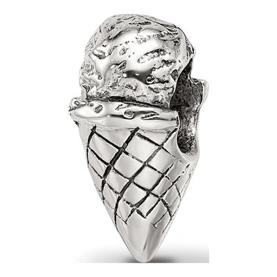 Sterling Silver Ice Cream Cone Bead