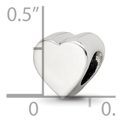 Sterling Silver Heart Bead – view 6
