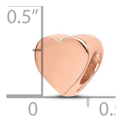 Rose Gold-Plated Sterling Silver Heart Bead – view 5