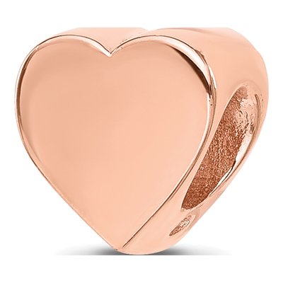 Rose Gold-Plated Sterling Silver Heart Bead
