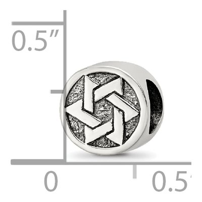 Sterling Silver Star of David Bead – view 6