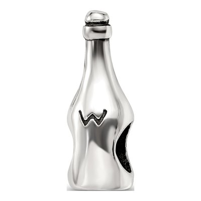 Sterling Silver Wine Bottle Bead