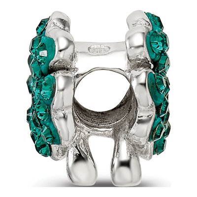 Sterling Silver Crystal Clover Bead – view 4