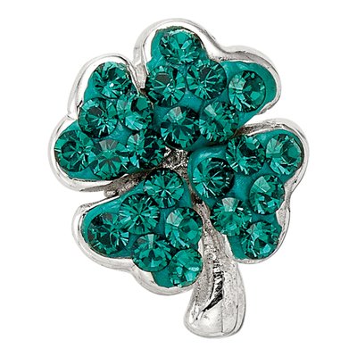Sterling Silver Crystal Clover Bead – view 5