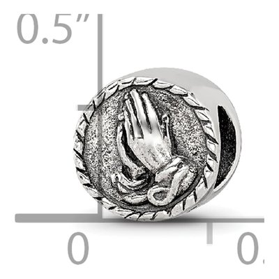 Sterling Silver Praying Hands Bead – view 4