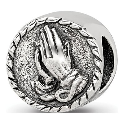 Sterling Silver Praying Hands Bead
