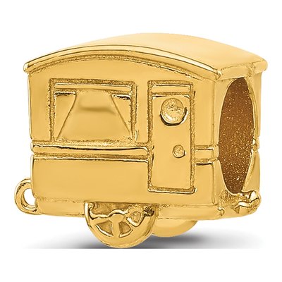 Gold-Plated Sterling Silver Camper Bead – view 5