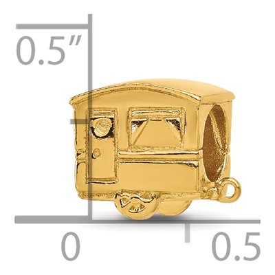 Gold-Plated Sterling Silver Camper Bead – view 6