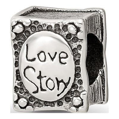 Sterling Silver Love Story Book Bead