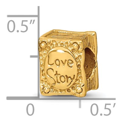 Gold-Plated Sterling Silver Love Story Book Bead – view 6