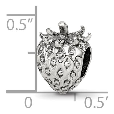 Sterling Silver Strawberry Bead – view 6