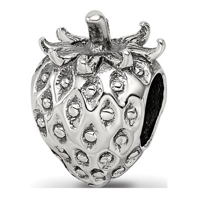 Sterling Silver Strawberry Bead