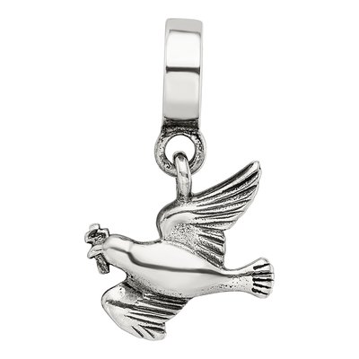 Sterling Silver Dove Dangle Bead – view 6