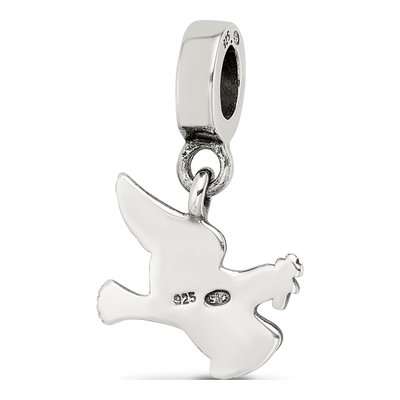 Sterling Silver Dove Dangle Bead – view 7